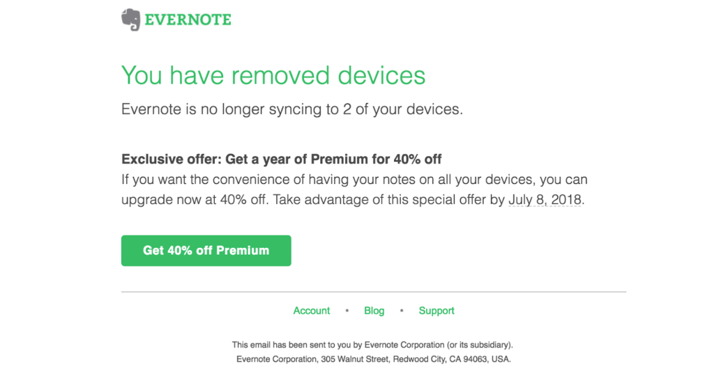 how to end evernote subscription
